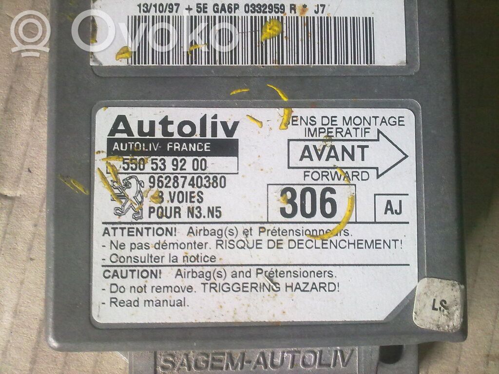 Peugeot 306 Unitate/modul de comandă airbaguri 