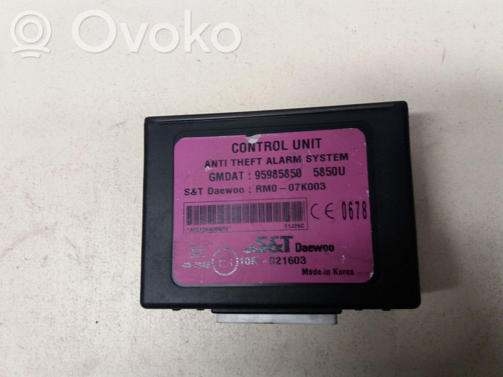 Chevrolet Spark Alarm control unit/module 