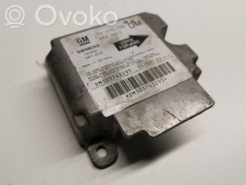Opel Zafira A Airbag control unit/module 