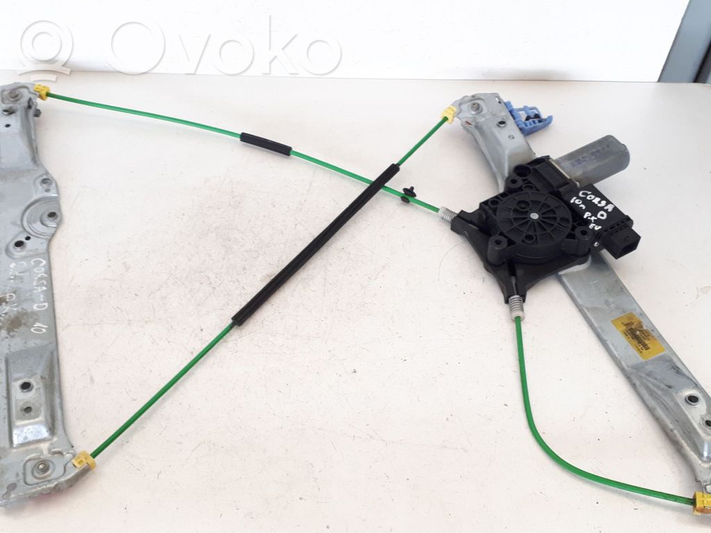 Opel Corsa D Front door window regulator with motor 