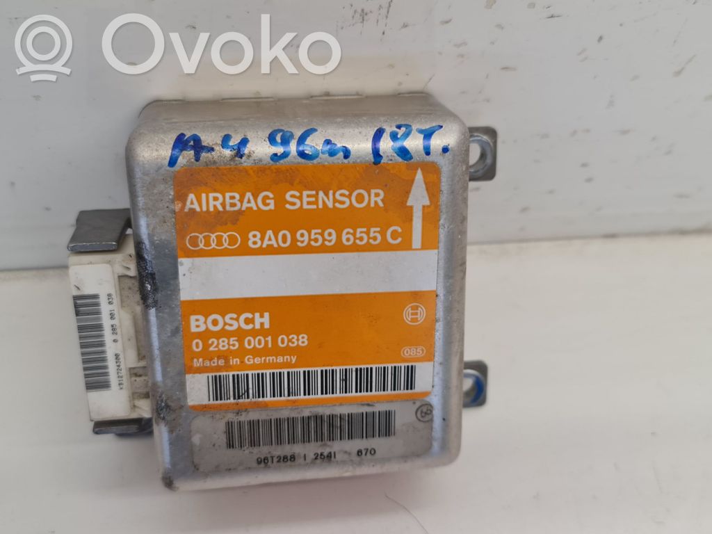 Airbag control unit/module   8A0959655C,0285001038
