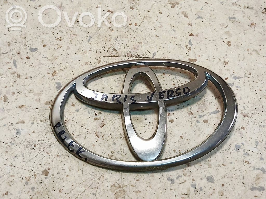 Toyota Yaris Verso Gamintojo ženkliukas 