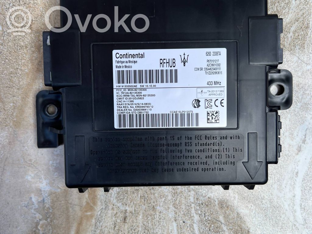 Maserati Levante Unitate/modul de control fără cheie (KESSY) 