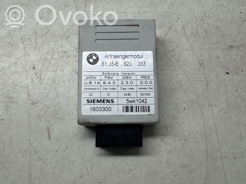 BMW 7 E65 E66 Tow bar trailer control unit/module 