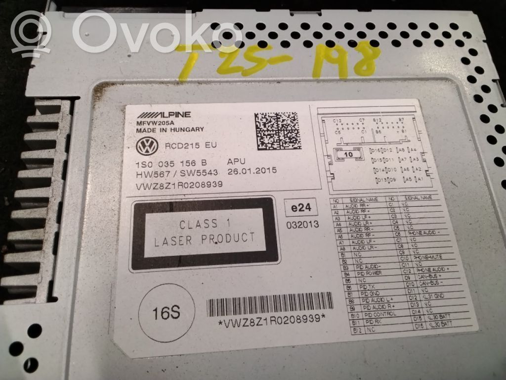Unité / module navigation GPS   1S0035156B