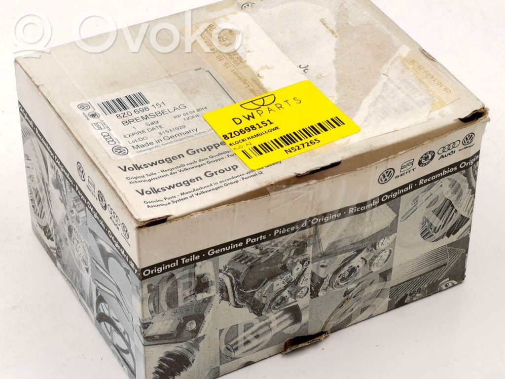 Brake pads (front)   8Z0698151,8Z0698151,363700201204,8DB355009021,8Z0698151,LP1736