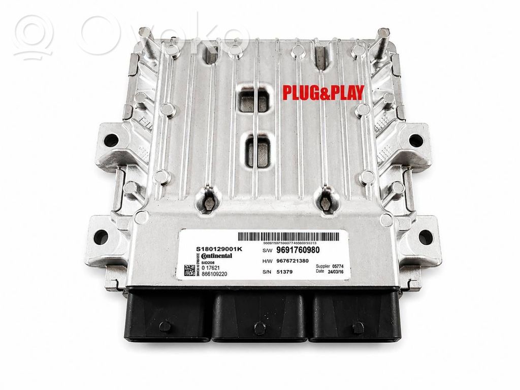 Engine control unit/module ECU   S180129001K,9676721380,9691760980