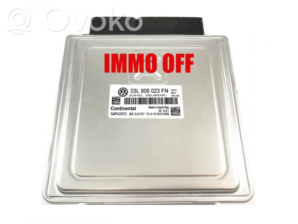 Engine control unit/module ECU   03L906023FN,5WP42651A
