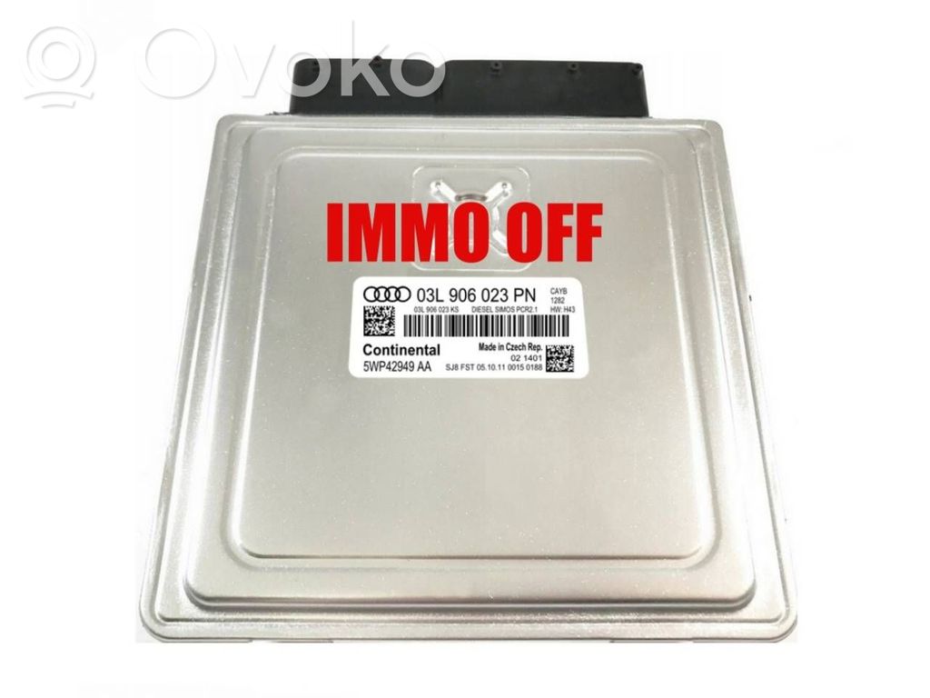 Unité de commande, module ECU de moteur   03L906023PN,5WP42949AA