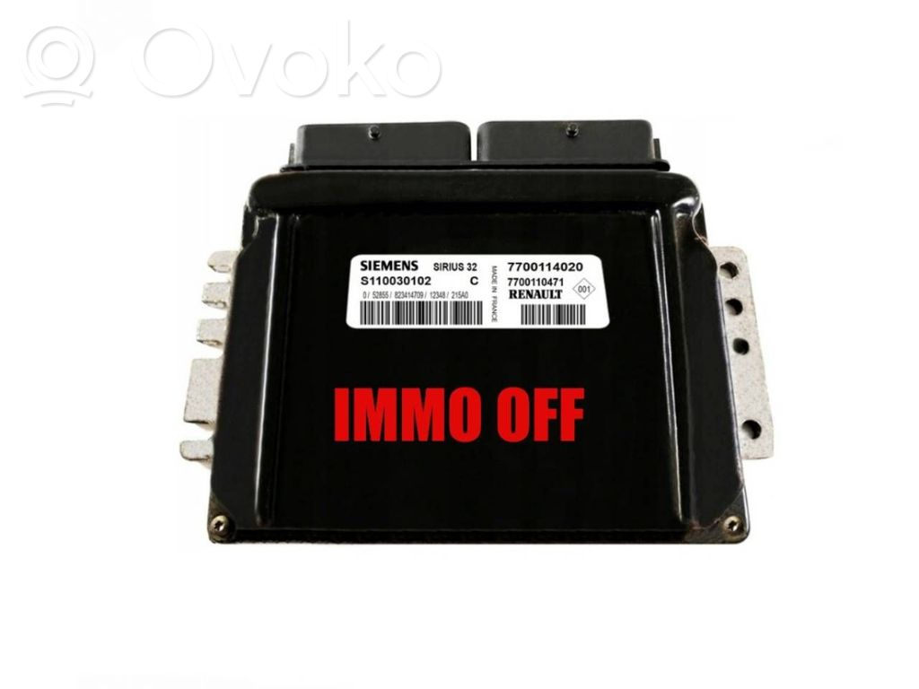 Engine control unit/module   7700114020,7700110471,S110030102C,S110030102