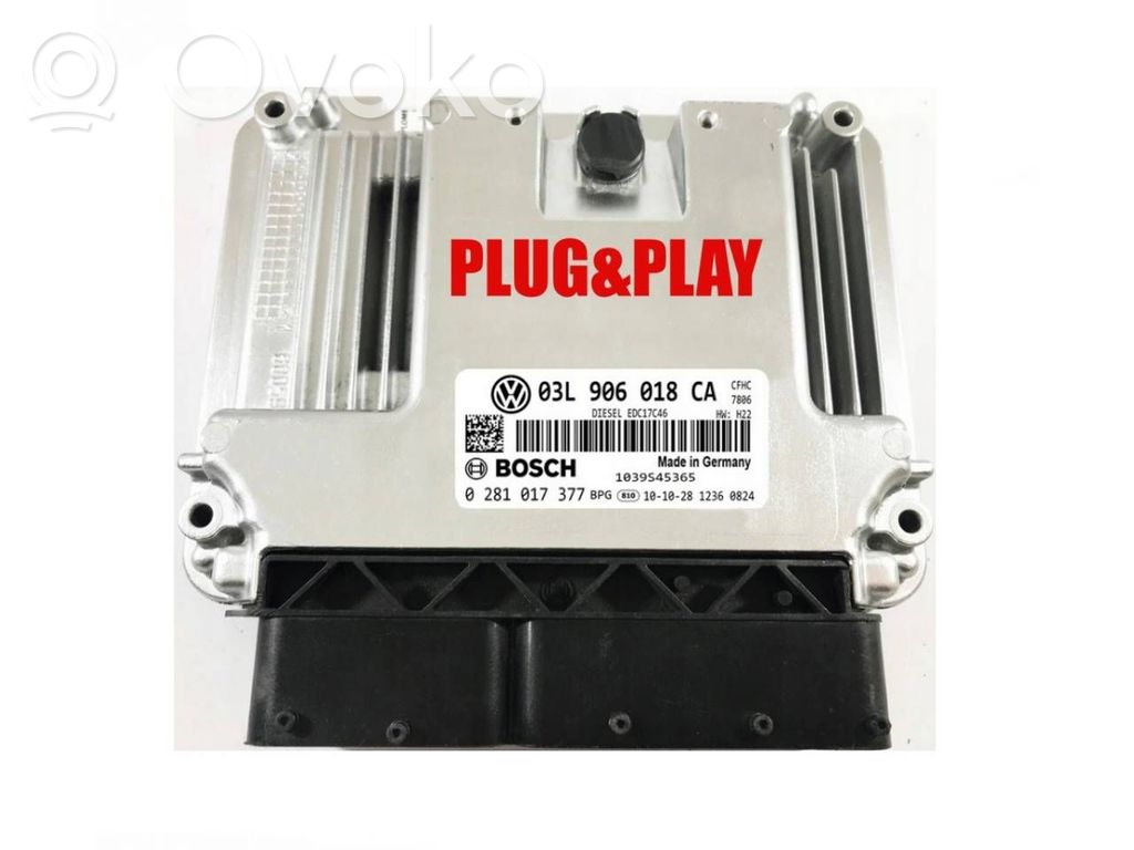 Unidad de control/módulo del motor   03L906018CA,0281017377