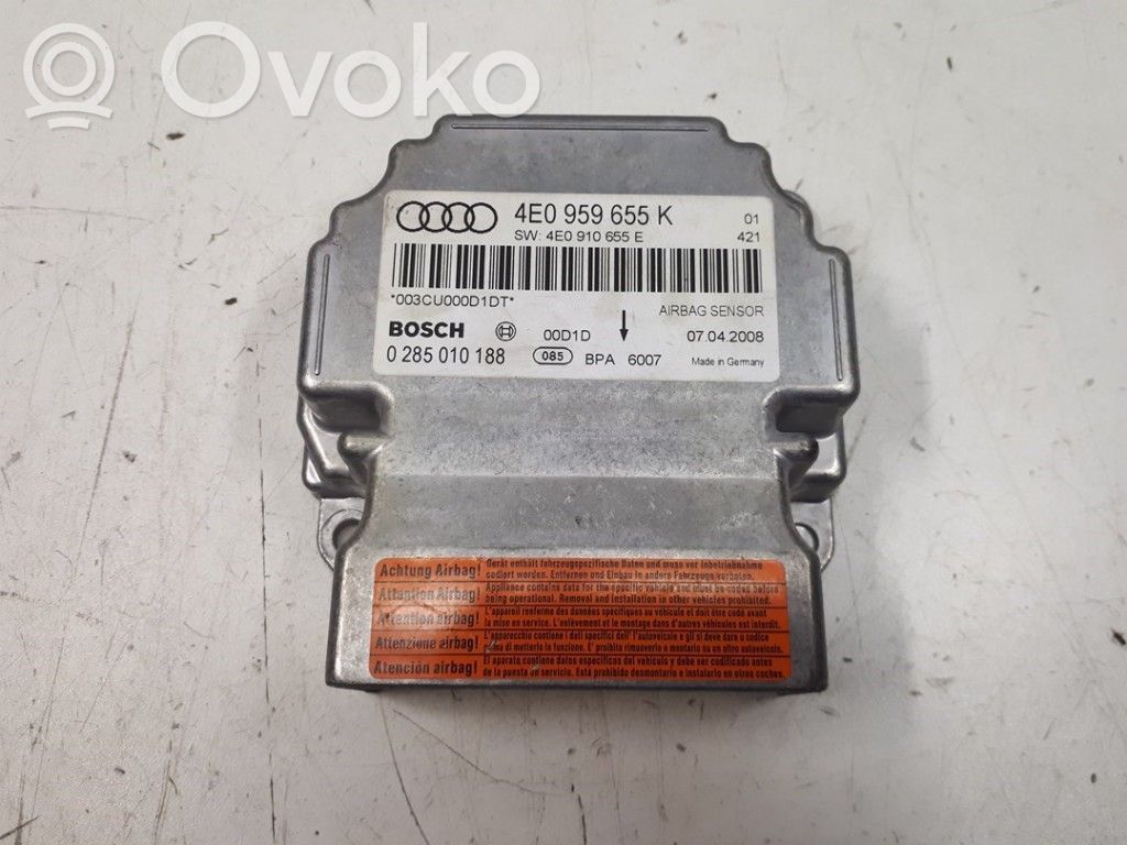 Airbag control unit/module   4E0959655K,4E0959655K