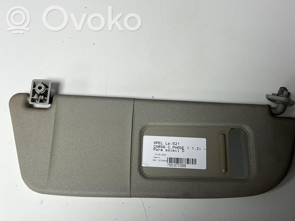 Opel Corsa C Sun visor 