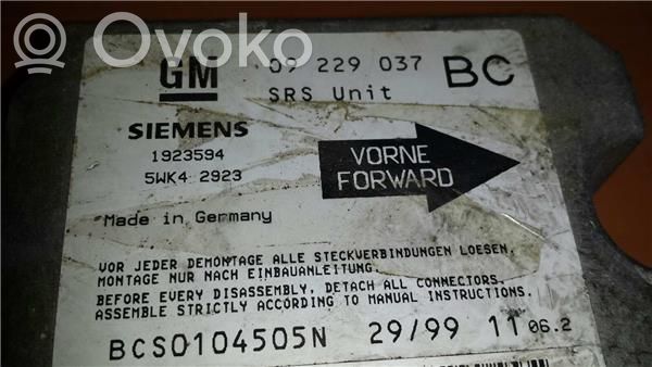 Opel Astra G Airbag control unit/module 