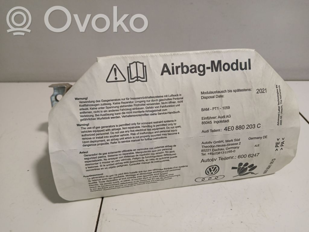 Audi A8 S8 D3 4E Poduszka powietrzna Airbag pasażera 