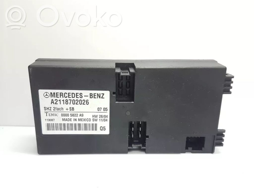 Mercedes-Benz E W211 Unidad de control del asiento 