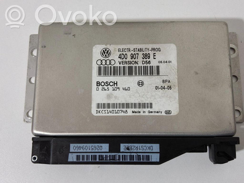 ESP (stability system) control unit   4D0907389E,DKCS14010748,0265109460
