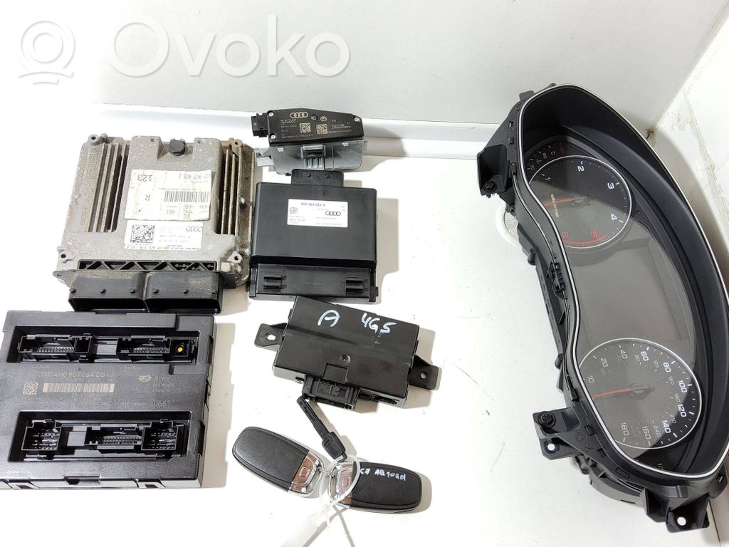 Audi A6 Allroad C7 Juego de cerradura y set ECU del motor 
