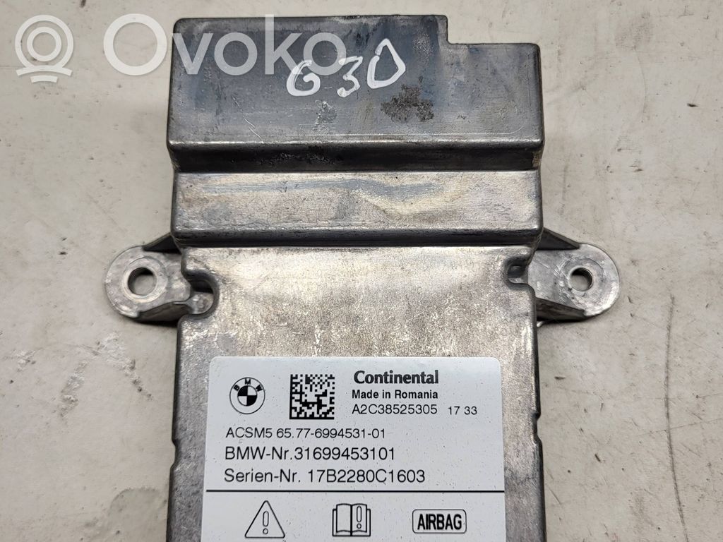 BMW 5 G30 G31 G38 Sterownik / Moduł Airbag 