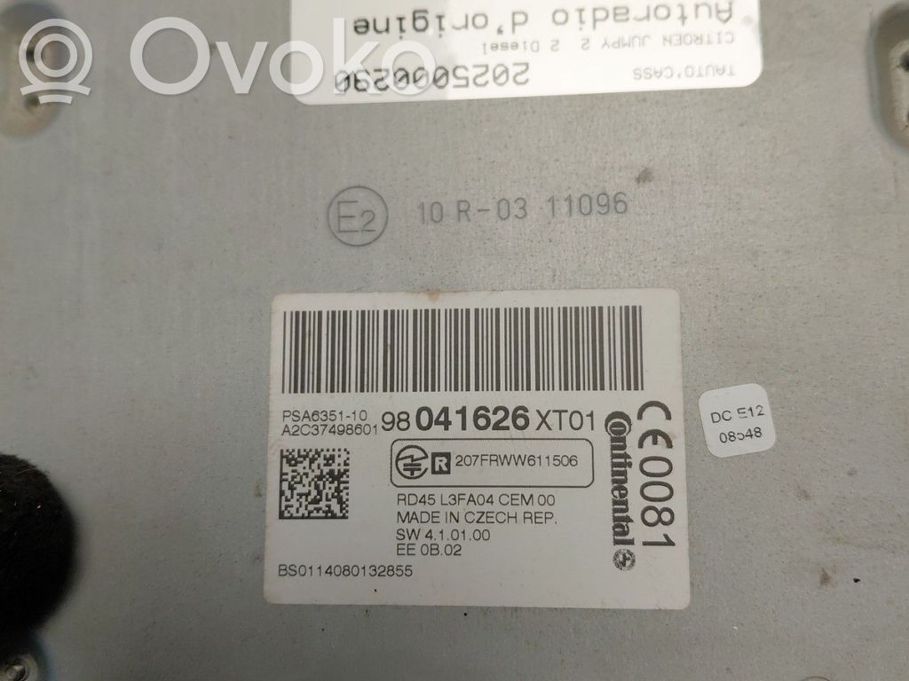 Radio / CD-Player / DVD-Player / Navigation   98041626XT01,98041626XT01