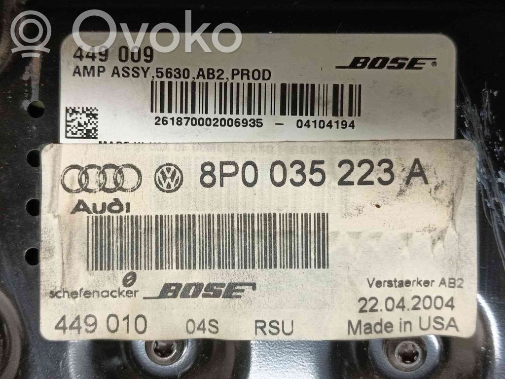 Audi A3 S3 8P Centralina Audio Hi-fi 