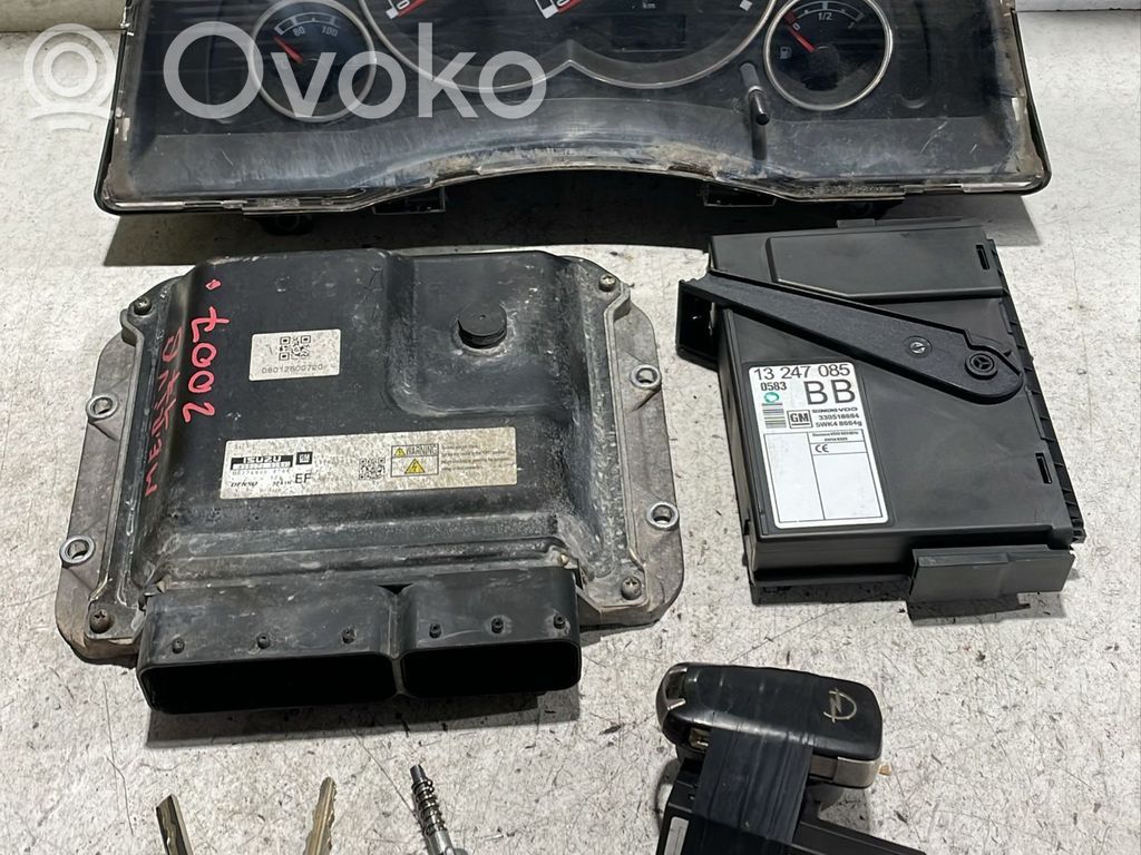 Opel Meriva A Komputer / Sterownik ECU i komplet kluczy 