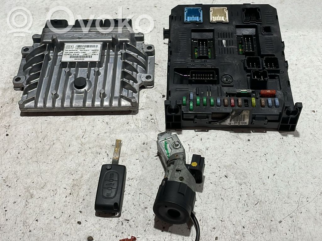 Peugeot 407 Engine ECU kit and lock set 
