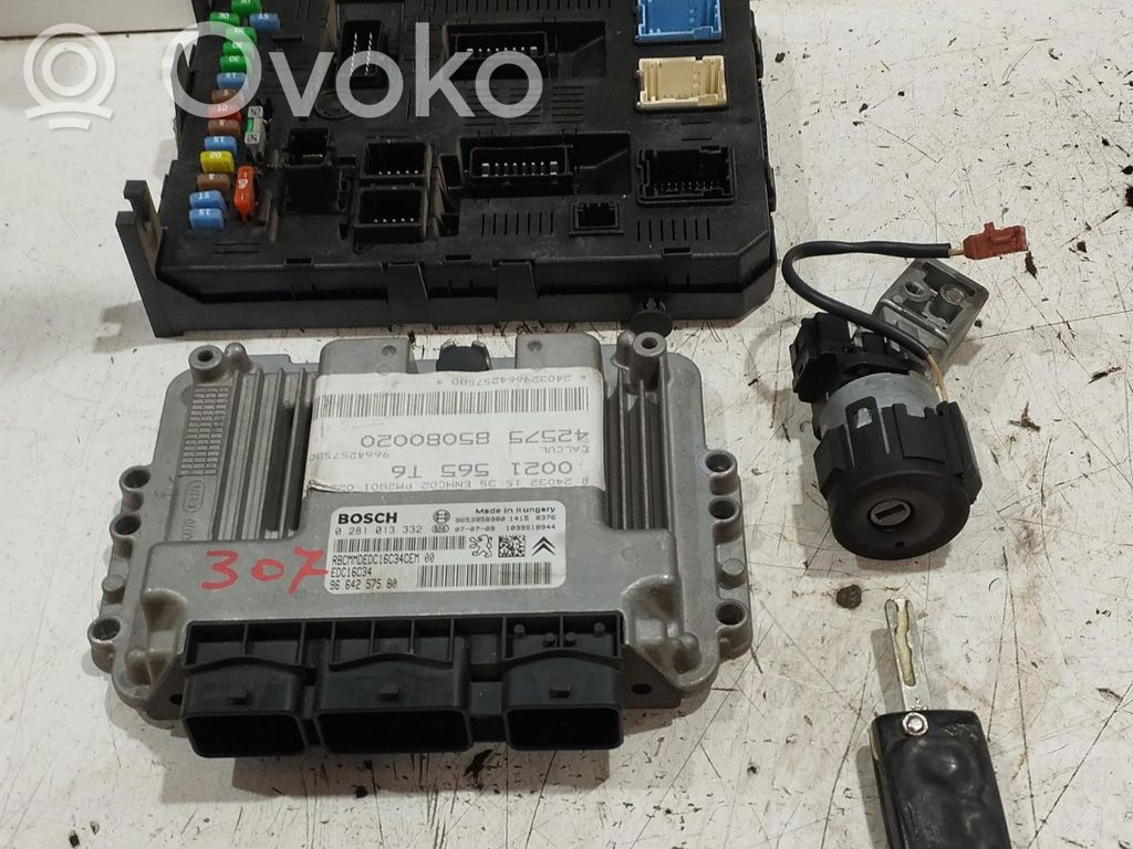 Peugeot 307 Kit cu ECU motor și set închidere uși 