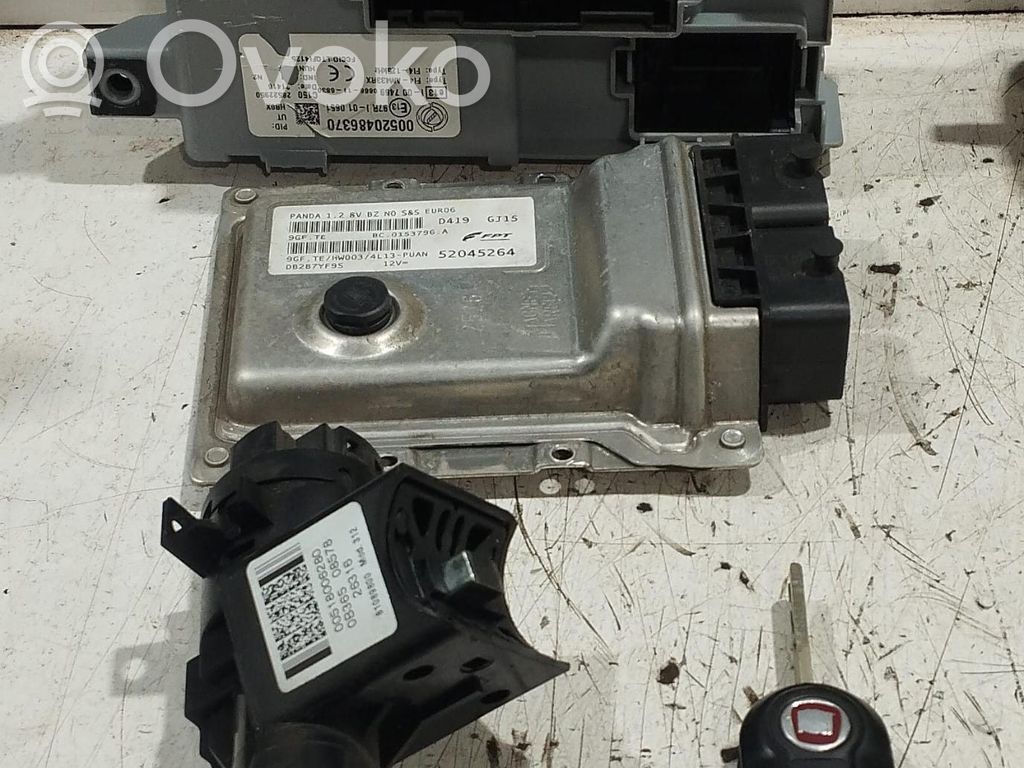 Fiat Panda III Engine ECU kit and lock set 