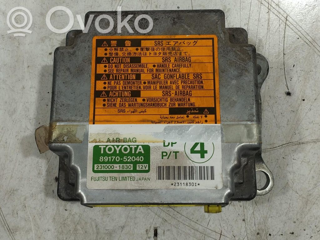 Toyota Yaris Airbagsteuergerät 