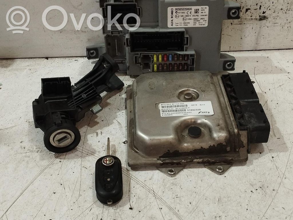 Alfa Romeo Mito Kit centralina motore ECU e serratura 