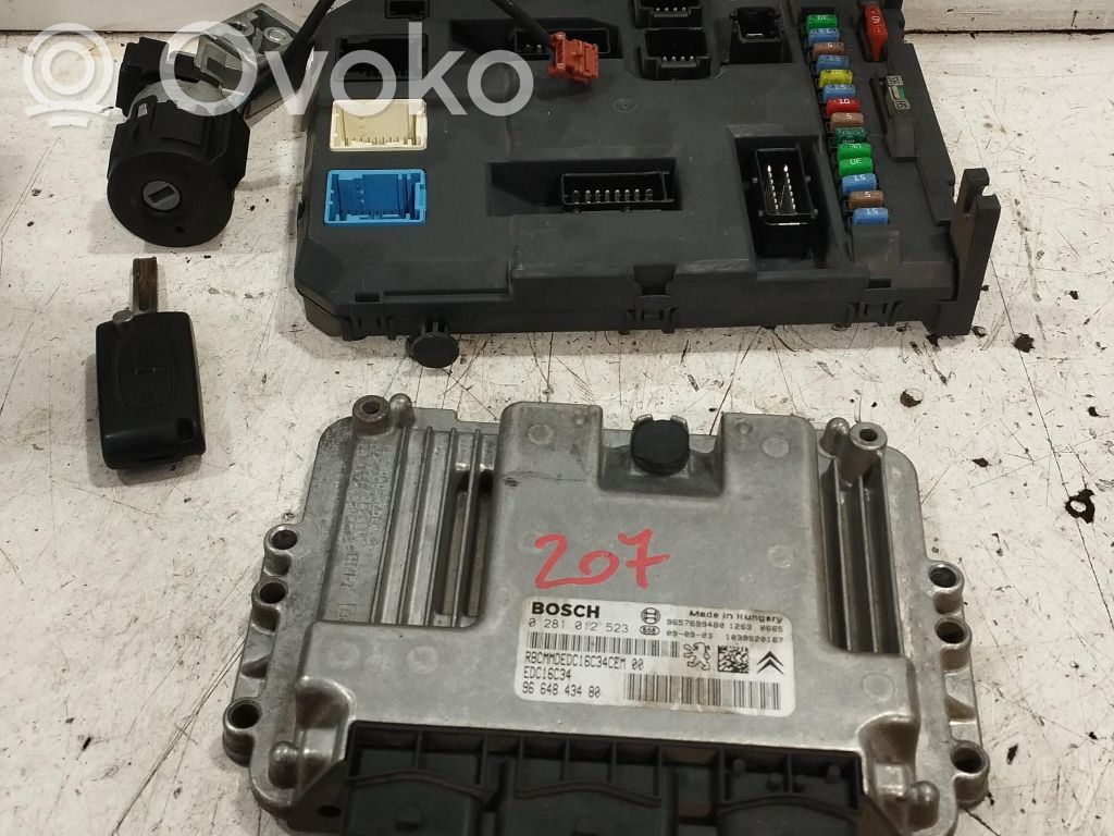 Peugeot 207 Kit centralina motore ECU e serratura