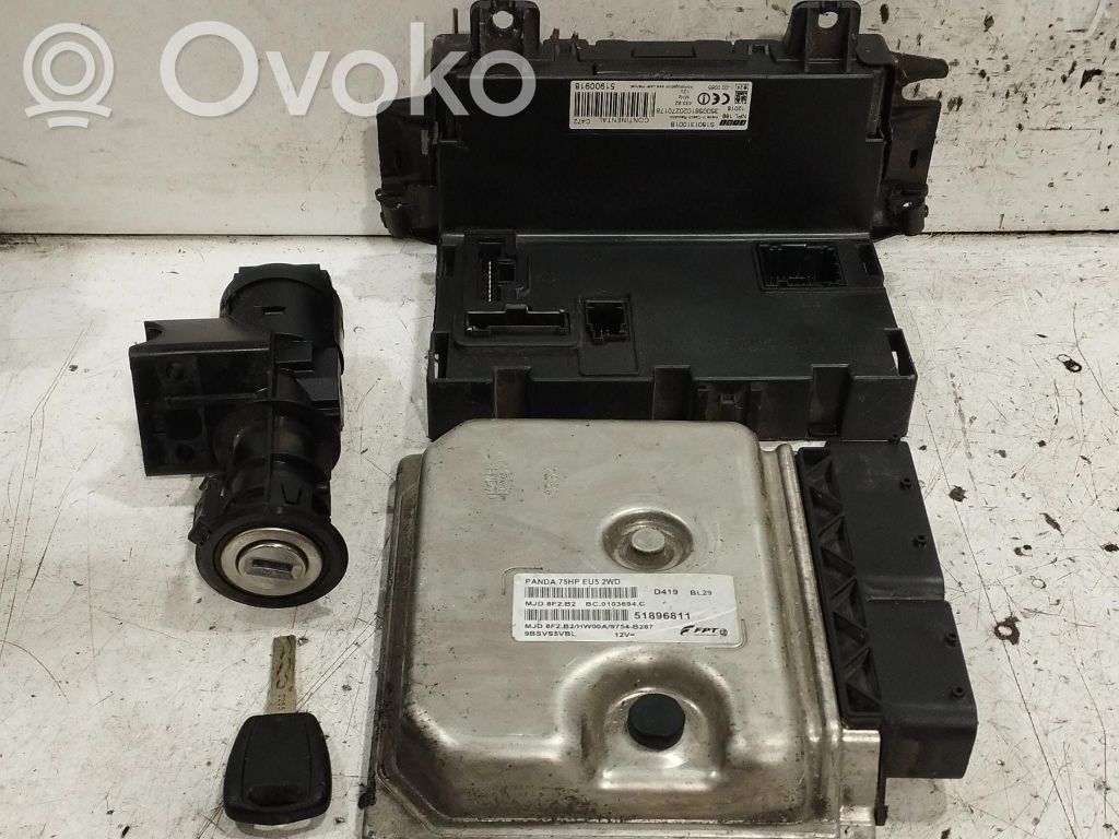 Fiat Panda II Engine ECU kit and lock set 
