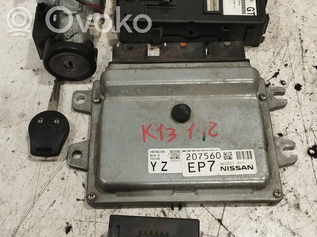 Nissan Micra Kit centralina motore ECU e serratura 