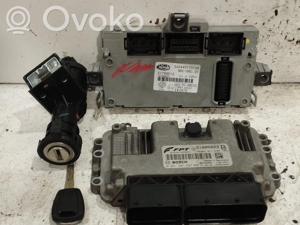 Fiat Bravo Komputer / Sterownik ECU i komplet kluczy