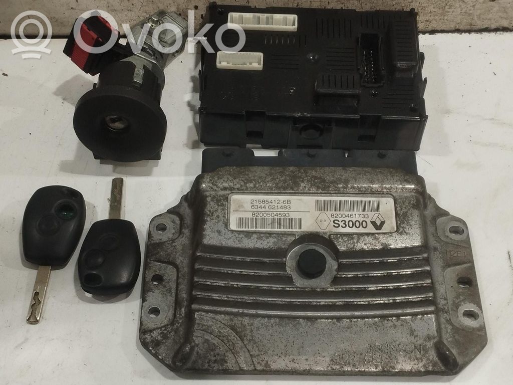 Renault Clio III Kit centralina motore ECU e serratura 