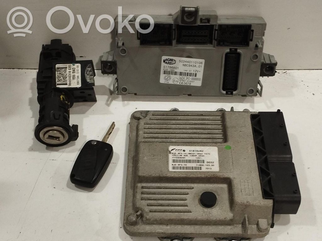 Lancia Ypsilon Engine ECU kit and lock set 