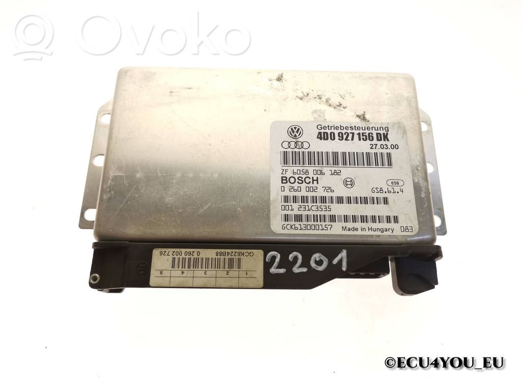 Audi A8 S8 D2 4D Gearbox control unit/module 