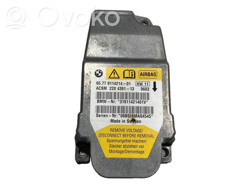 Airbag control unit/module   9114214,65779114214