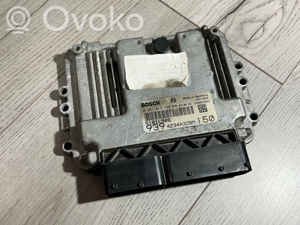 Engine control unit/module   0281013138,4234A30BM,51812906