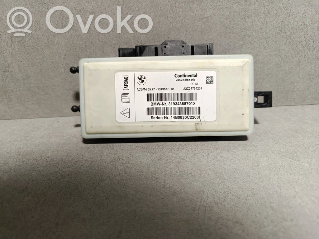 Sterownik / Moduł Airbag   31934368701X,9343687,14B0830C2203L,A2C37764204