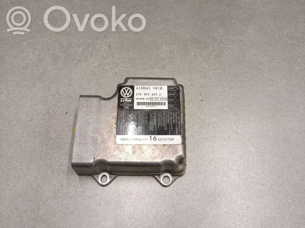 Skoda Superb B6 (3T) Sterownik / Moduł Airbag 