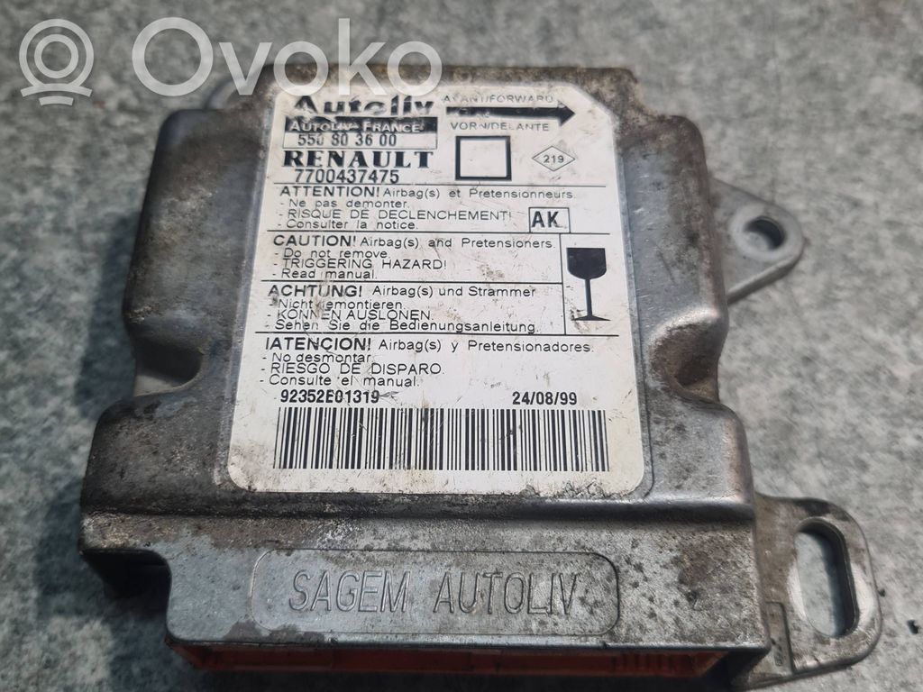 Renault Megane I Airbag control unit/module 