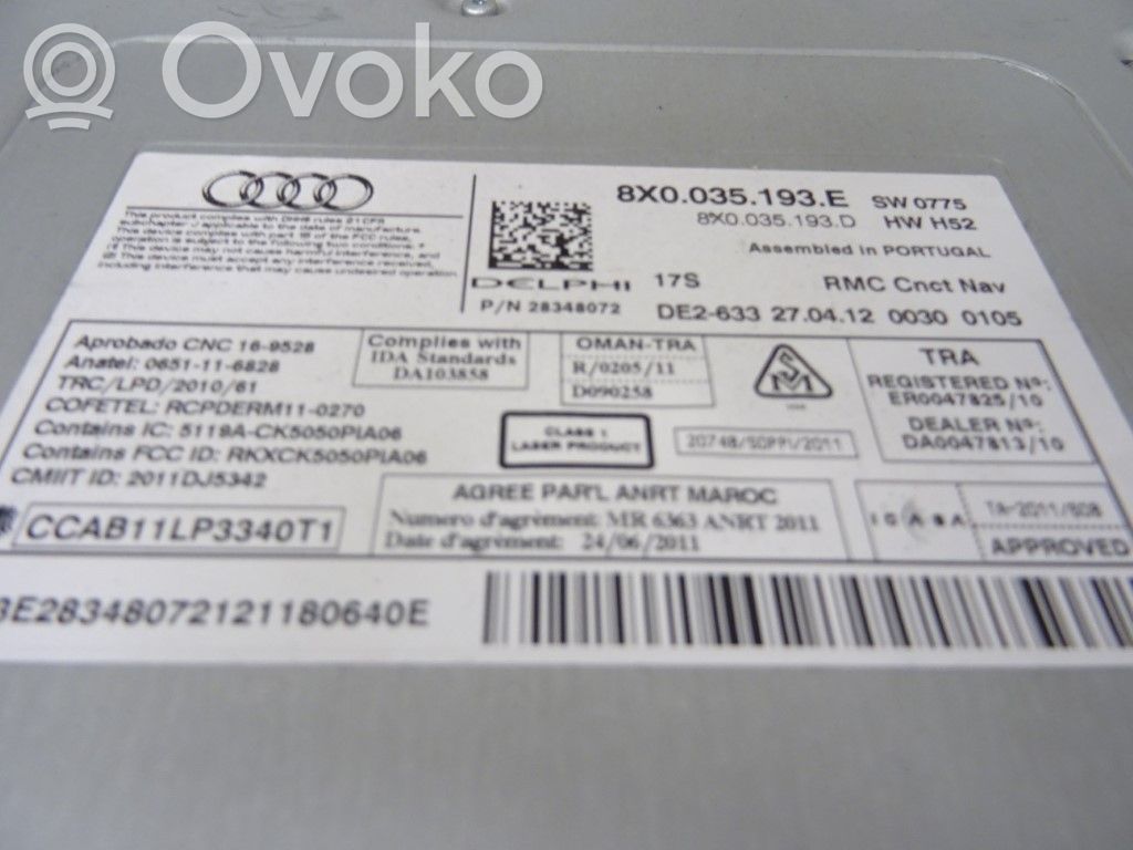 Audi A1 Unitate principală radio/CD/DVD/GPS 