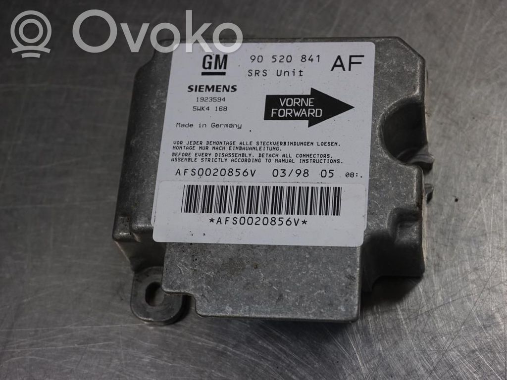 Opel Astra G Airbag control unit/module 