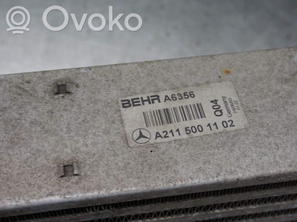 Mercedes-Benz E W211 Refroidisseur intermédiaire 
