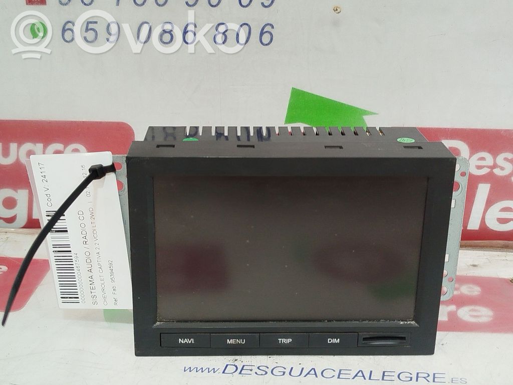 Chevrolet Captiva Radio/CD/DVD/GPS-pääyksikkö 