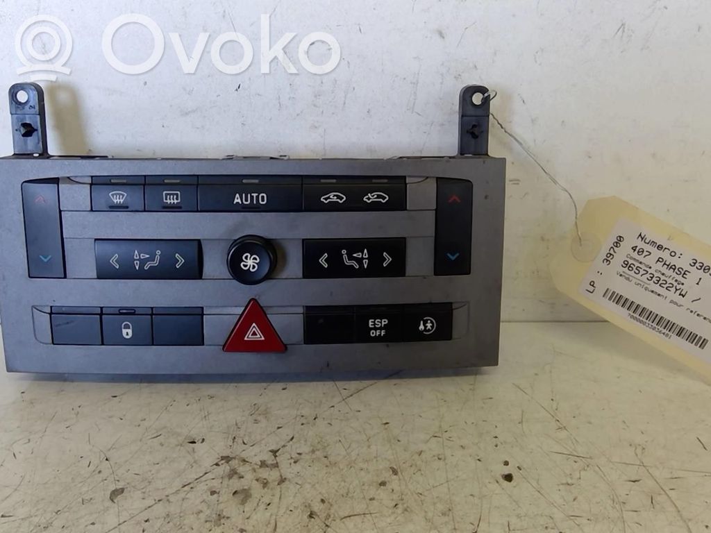 Peugeot 407 Climate control unit 