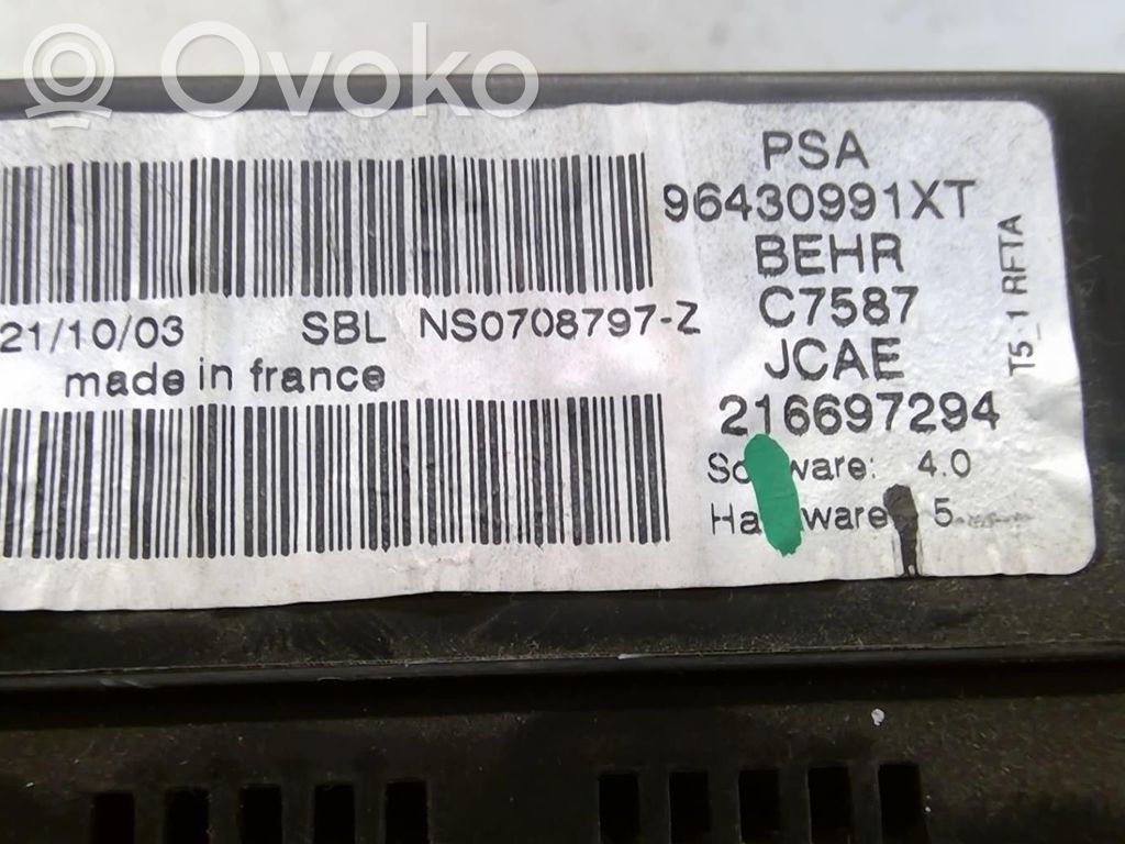 Climate control unit