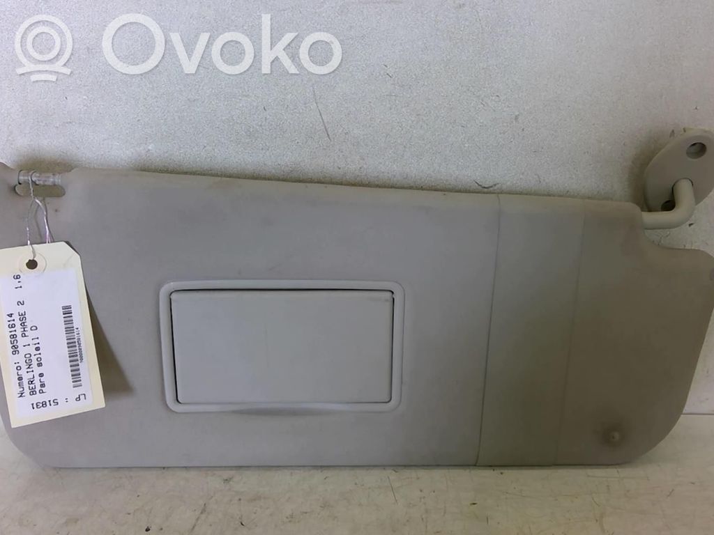 Citroen Berlingo Sun visor 